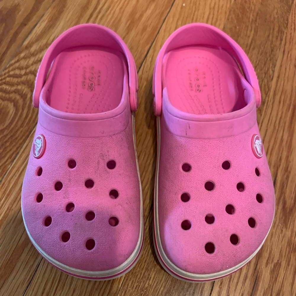 Crocs, Size 11 girls, Pink